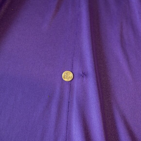 VINTAGE 70s FRANCES FORD PURPLE Maxi Dress * Made in England * Medium - Picture 5 of 17